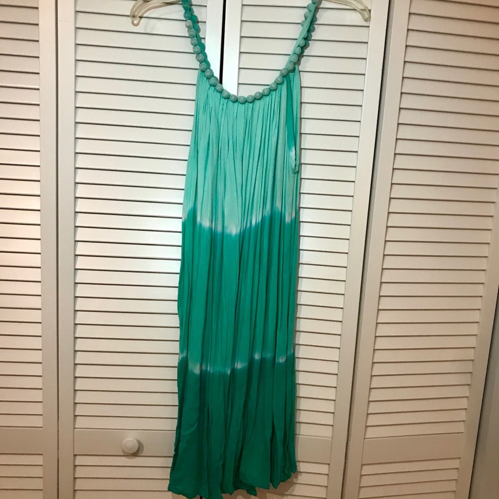 *sold* One size fits most Turquoise tie-dye dress